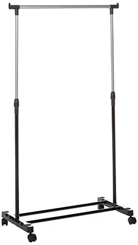 Stainless steel elevation type folding clothes hanger single pole