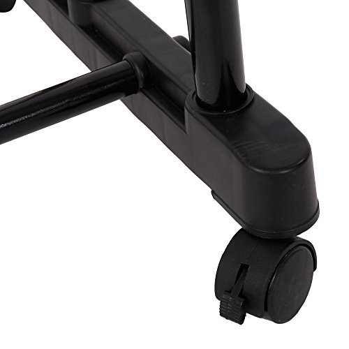 U/D Stainless Steel Pole Clothes Hanger - Adjustable Bars Clothes Rack Double-Pole Clothes Dry Rack with Rolling wheels (Unipolar Pole)