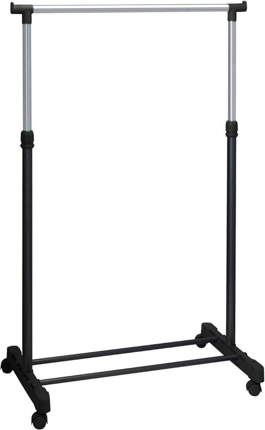 Home Singleball Clothes Stand Rack with Shoe Storage Rack Side Hanger for Hanging Clothes Coats Skirts Shirts Jackets Stainless Steel Foldable bunca