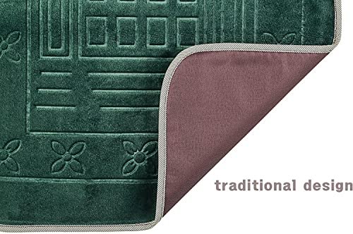 Foldable Prayer mat and Backrest 2 in 1,I-2 Green
