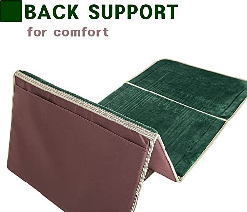 Foldable Prayer mat and Backrest 2 in 1,I-2 Green