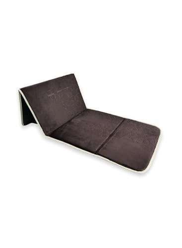 HOME DWELL Premium Velvet Prayer Mat 70x110 cm – Anti-Slip Soft Muslim Janamaz with Tasbeeh – Comfortable Islamic Prayer Rug – Ideal for Daily Use & Gifting – Grey