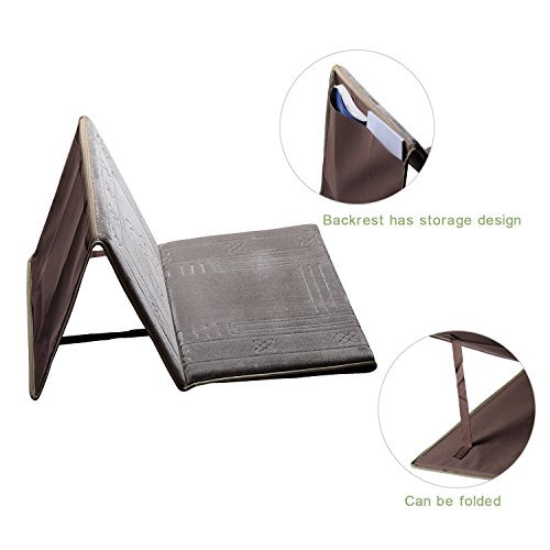 Deserthome Muslim Prayer Carpet, Fold Islam Portable Prayer Rugs with Storage Bag Back Carpet (Silver Grey)