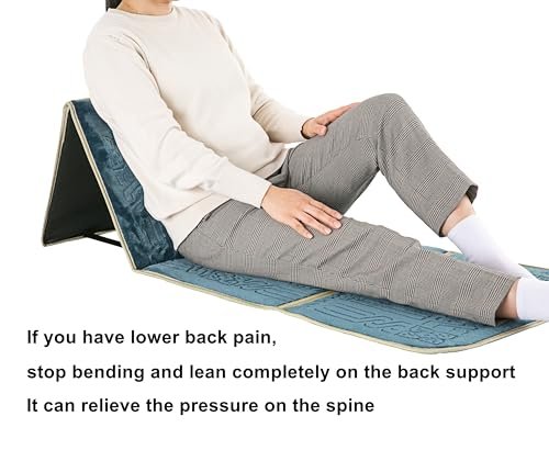 Prayer rug with back support / foldable meditation floor chair & carrying pocket (oasis)