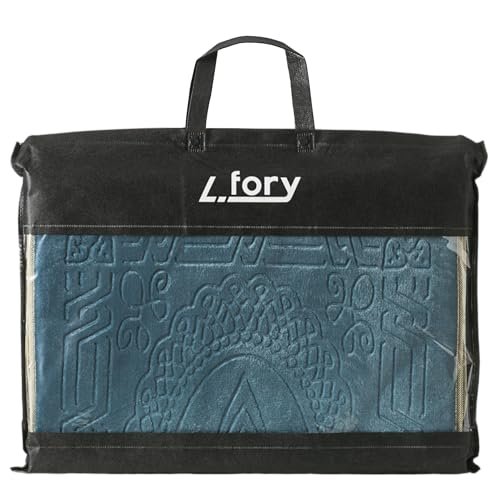 Prayer rug with back support / foldable meditation floor chair & carrying pocket (oasis)