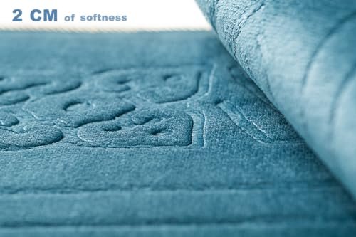 Prayer rug with back support / foldable meditation floor chair & carrying pocket (oasis)