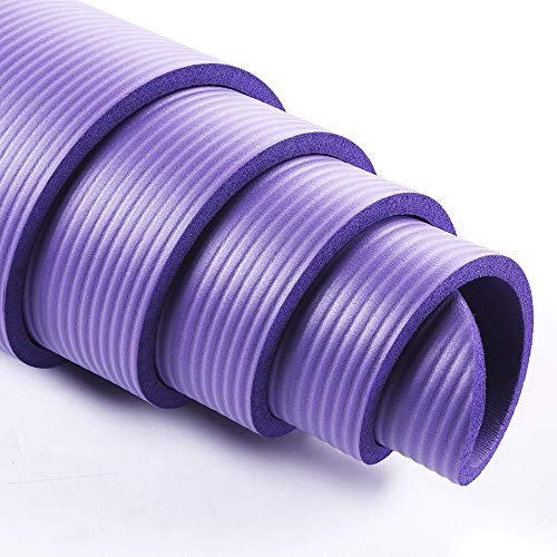 Kumono Extra Thick Yoga Pilates Mat - All Purpose Durable 10mm Thickness Non-Slip Yoga Mat Pilates & Floor Workouts Black