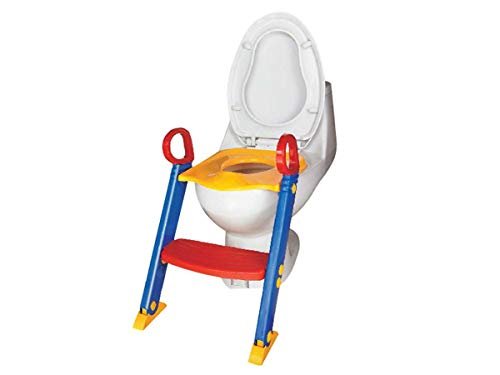 Seat with a ladder for installation on the base of the bathroom for children
