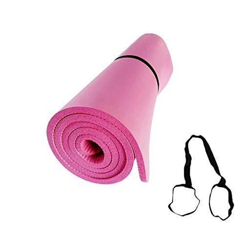 TNG Yuga Mats - Yoga And Pilates Exercise Gym Mat 10mm NBR Foam With Carry Strap Gymnastics Yoga PXPE (Pink)