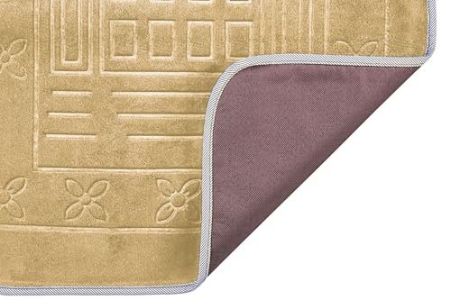 Moon Floldable Praying Mat, Foldable Meditation Mat with Back Rest, Prayer Rug with Carrying Bag, Poratble Cushioned & Padded Prayer Rug for Salah Size 110 X 53 Cm Grey