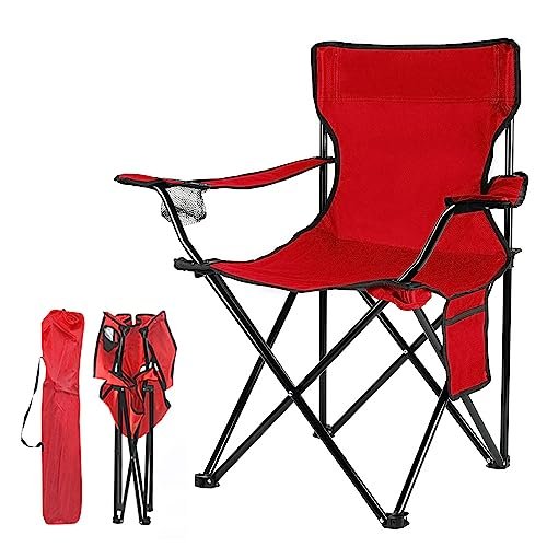 Damei century Foldable Camping Chair - Lightweight, Instant Setup for Beaches, Lawns, Sports, Red