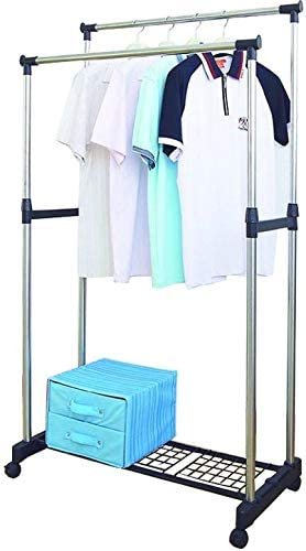 Double-Pole Telescopic Clothes Hanger