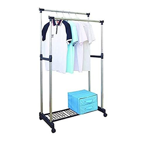 Double-Pole Telescopic Clothes Hanger