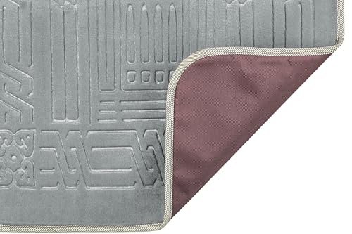 Sleep Night Floldable Praying Mat, Foldable Meditation Mat With Back Rest, Prayer Rug With Carrying Bag, Poratble CUShioned & Padded Prayer Rug For Salah Size 110 X 53 Cm Purple, Large