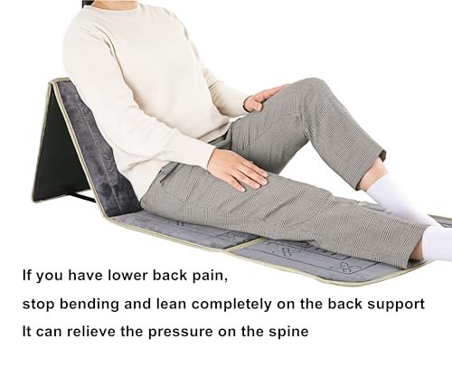 Foldable meditation mat with back rest prayer rug with back support folding floor chair padded sofa chair (gray), grey