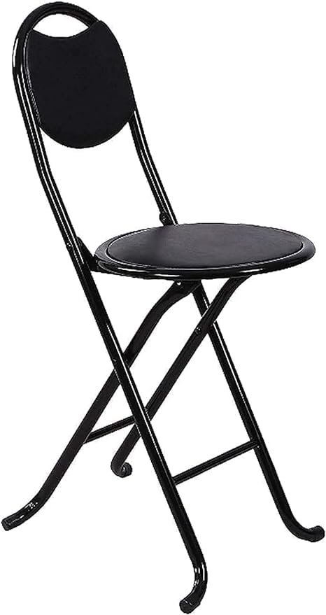 bunca Portable Folding Chair for Prayer, Trip, Living Room, Dining Room, Black