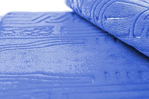 Moon Floldable Praying Mat, Foldable Meditation Mat with Back Rest, Prayer Rug with Carrying Bag, Poratble Cushioned & Padded Prayer Rug for Salah Size 110 X 53 Cm Blue