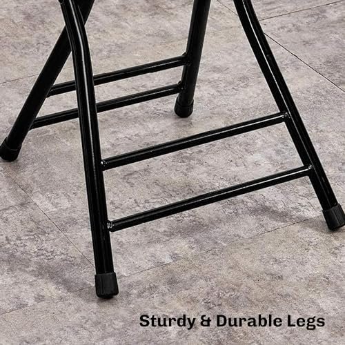 BRIGHT HOME Folding Stools Chair Mini Collapsible Chair Simple Bar Chair Dining Chair Portable Mini Stool Sturdy and Comfortable Folding Chair for Travel, Garden, Camping(Red)