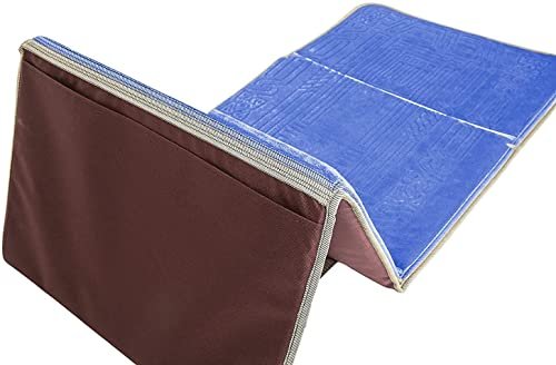 Floldable Praying Mat, Foldable Meditation Mat with Back Rest, Prayer Rug with Carrying Bag, Poratble Cushioned & Padded Prayer Rug for Salah Size 110 X 53 Cm Brown