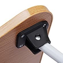 BUNCA Portable Laptop Table for Bed and Sofa – Multifunctional Foldable Computer Desk with Phone Holder and Cups, Wooden Top 60x40cm (Brown)