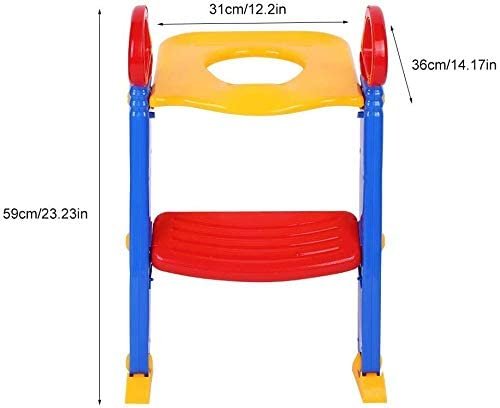 Bambino Foldable Kids Toilet Seat (Blue and Red)