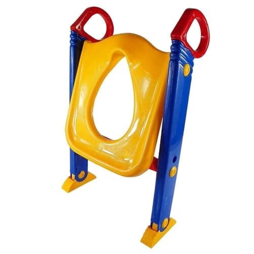 SHOWAY Kids Toilet Seat With Ladder,for installation on the base of the bathroom for children, Blue And Red, Multi