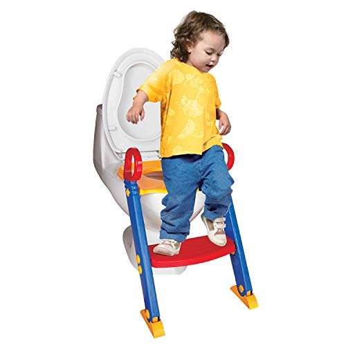 Portable Potty Training Ladder Step Up Seat For Boys And Girls With Anti-Skid Feet