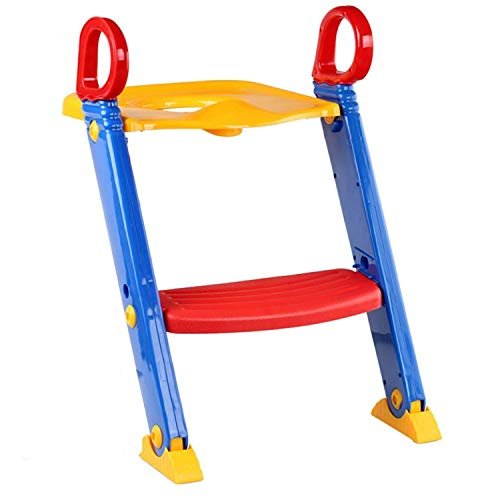 Portable Potty Training Ladder Step Up Seat For Boys And Girls With Anti-Skid Feet