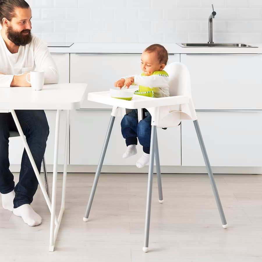 ProudCo. - Baby High Chair with Tray - White - Ultra Modern - Minimalist - Baby Periquay - Compact 90 cm Height
