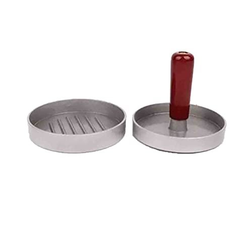 yblDyg Hamburger Press Non-Stick Hamburger Press Patty Maker Burger Patty Press Aluminium Alloy BBQ Grill Sliders Beef Burger 2Pcs Gray (Size : Small mold)
