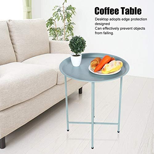 End Table Metal Coffee Table Household Modern Metal Coffee Tea Table Round Side Tables for Living Room Office Use