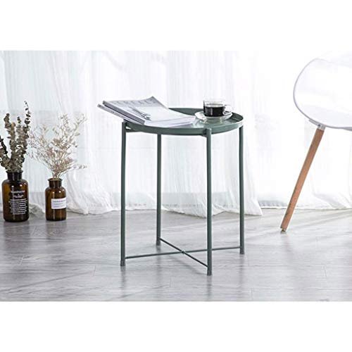 Coffee Table Side Table Tea End Table Tray Metal End Table,Detachable Round Iron Tray Small Side Coffee Table, 44 * 52cm Side Table Tea End Table (Color : White)