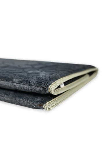 HOME DWELL Foldable Prayer Mat with 115° Reclining Backrest – Ergonomic Janamaz with Knee Cushion & Carry Bag – Islamic Back Support Mat for Comfortable Prayers – Dark Grey