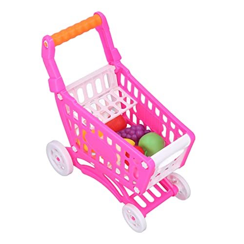 FRZY Children's shopping trolley, children's shopping trolley, grocery toys, children's toys, learning simulation, Pink