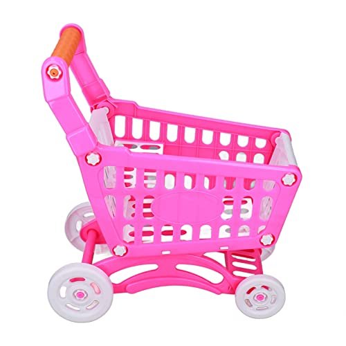 FRZY Children's shopping trolley, children's shopping trolley, grocery toys, children's toys, learning simulation, Pink