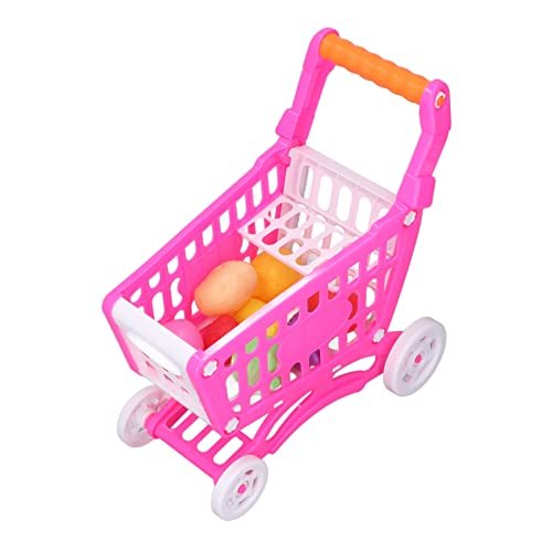 FRZY Children's shopping trolley, children's shopping trolley, grocery toys, children's toys, learning simulation, Pink
