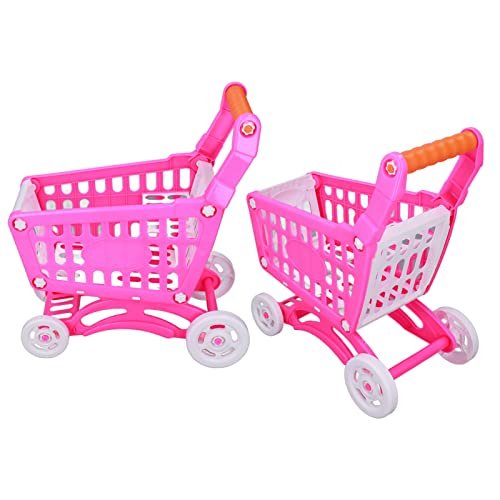 FRZY Children's shopping trolley, children's shopping trolley, grocery toys, children's toys, learning simulation, Pink