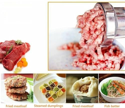DEWIN Manual Meat Grinder, Stainless Steel Manual Meat Grinder, Household Hand Crank, Meat Grinder for Grinding Meat, Pepper and Vegetables for the Kitchen
