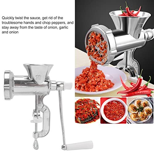 Natudeco Manual Meat Grinder Meat Mincer Sausage Stuffer Heavy Duty Aluminum Alloy Meat Filling Manual Grinder Meat Kitchen Machine Hand Crank Meat Sausage Filler for Meat Sausage Cookies