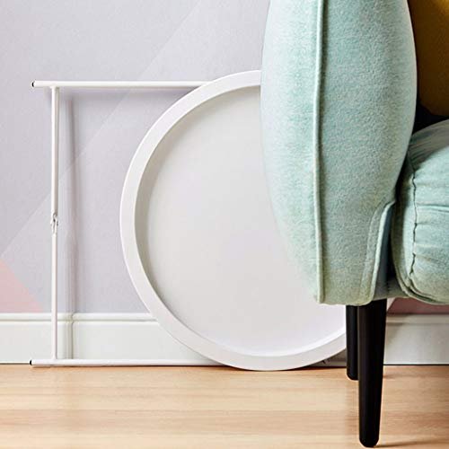 Side Table Round Side Table Small Round Table Living Room Balcony Tea Table Metal & Removable Round Top Easy to Clean Small Removable