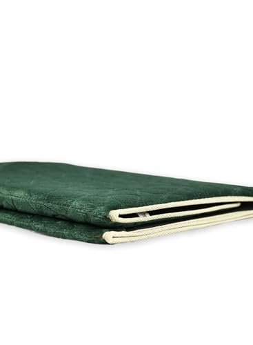 HOME DWELL Foldable Prayer Mat with 115° Reclining Backrest – Ergonomic Janamaz with Knee Cushion & Carry Bag – Islamic Back Support Mat for Comfortable Prayers – Green