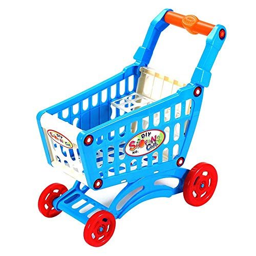 WDZCDBB Shopping Trolley for Babies Toy Children Play House Mini Simulation Supermarket Fruit Cart Toy Set For Toddlers Ages 3 & Up
