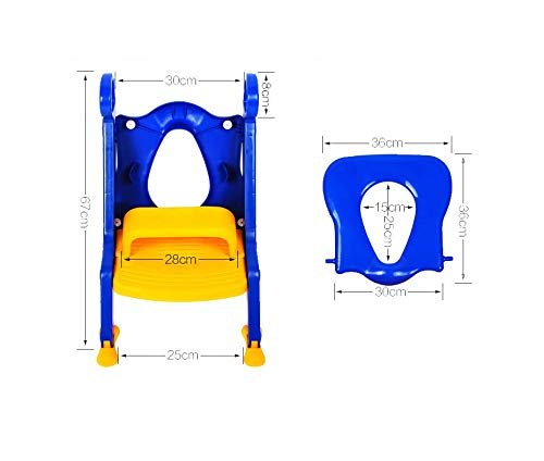 Baby Toilet Ladder Chair (Blue & Yellow)