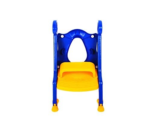Baby Toilet Ladder Chair (Blue & Yellow)