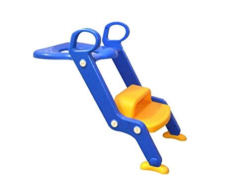 Baby Toilet Ladder Chair (Blue & Yellow)