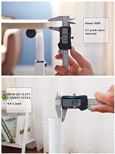 NC Qualife Laptop Table Computer Desk Overbed Table with Wheels&Pad Slot Movable Height Adjustable Bedside Table Stand for Bed, Sofa, Office (White Maple, 60 * 40cm)