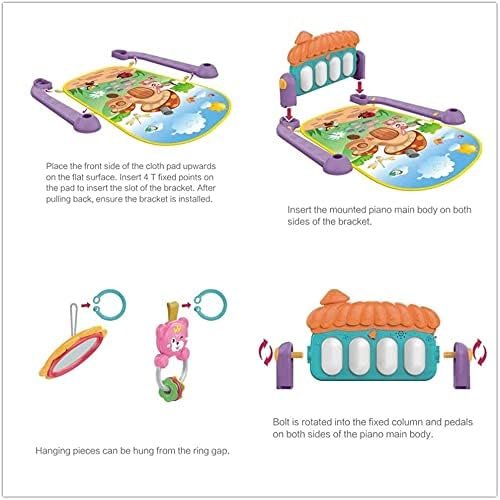 Dubkart New baby toy multifunctional early education music baby climbing mat Baby play mat Baby exercise gym Baby crawling mat brain baby activity mat