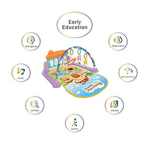 USP Baby Piano Fitness Playmat Newborn Educational Activity Play Gym Mat Toy Musical Activity Center