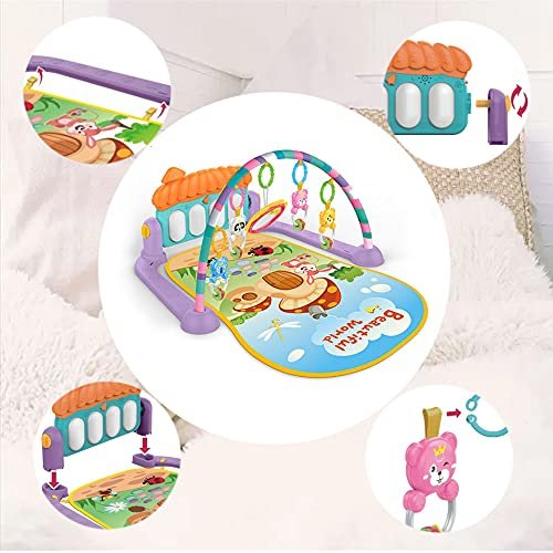 USP Baby Piano Fitness Playmat Newborn Educational Activity Play Gym Mat Toy Musical Activity Center