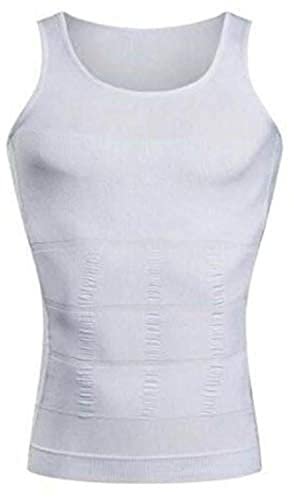 Men's Slimming Body Undershirt Vest Corset White L